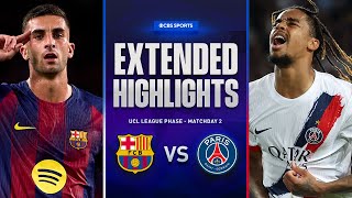 Barcelona vs. PSG: Extended Highlights | UCL League Phase MD 2 | CBS Sports Golazo