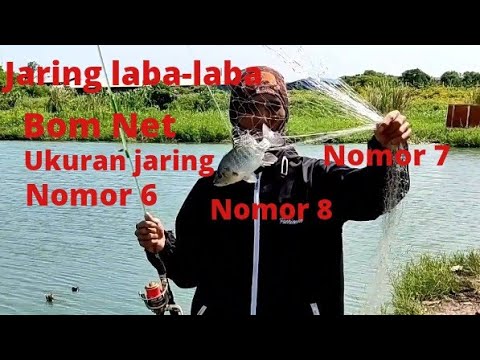 Jaring bom net ukuran no 6 no 7 no 8 no 9 banyak di gunakan bagi pemancing jaring