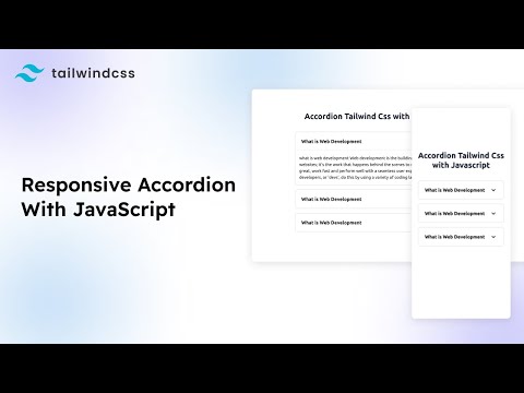 How To Make Responsive Accordion With JavaScript - Tailwind CSS