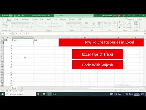 How to Create Series in Excel | excel tips and tricks