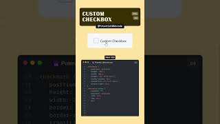 Custom Checkbox Web Design HTML CSS  #coding #htmlcss #shorts  #webdesign #programming