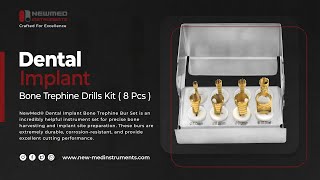 New Med® 8-Piece Dental Implant Trephine Bur Kit | Precision Surgical Tools for Implantology