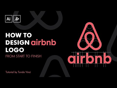 How to quickly Design the Airbnb logo tutorial | famous logo design breakdown | Adobe illustrator