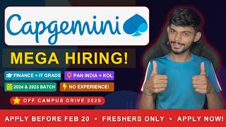 Capgemini × IBM Off Campus Drive 2025 | Freshers Hiring | Apply Before Feb 20