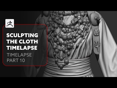 How to sculpt clothing in Z brush Timelapse Part 10