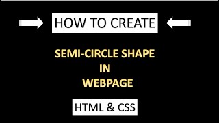 How To Make Semi-Circle Shape Using HTML And CSS || Clip-Path || Smartcode India