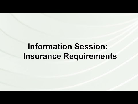 Information Session: Insurance Requirements