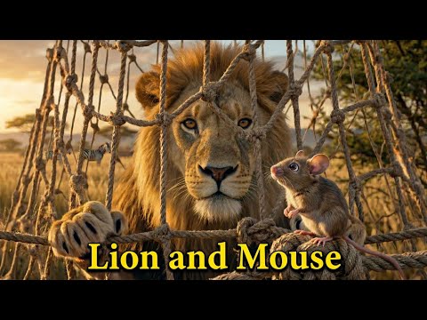 The Lion and the Mouse Story - Lesson | The Lion and the Mouse Hindi & English Story | WiggleToons