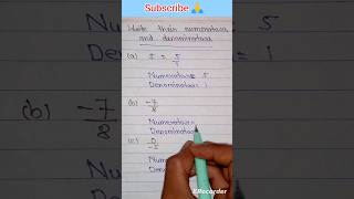 Write their numerator and denominator #shorts