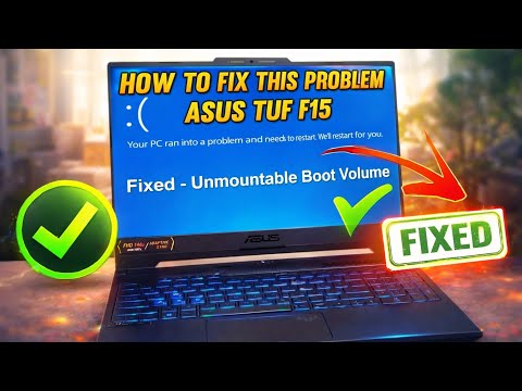Your PC ran into a problem and needs to restart How to fix this problem Blue screen Asus Tuf f15