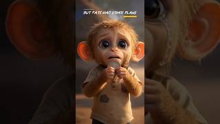 This Baby Monkey’s Kindness Will Make You Cry 🐒💔😭 || Emo Reels ||✓ #monkey#shorts #ai #viral#cute