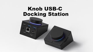 Hagibis Volume Knob USB-C Hub Docking Station with Shortcut Keys
