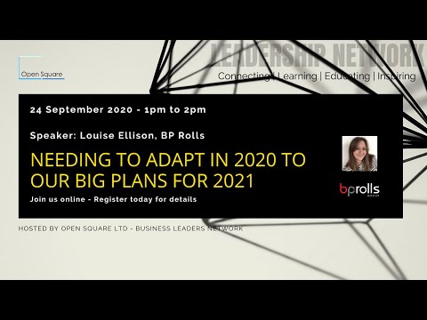 Business Leaders Network September 2020 with guest speaker Louise Ellison, BP Rolls