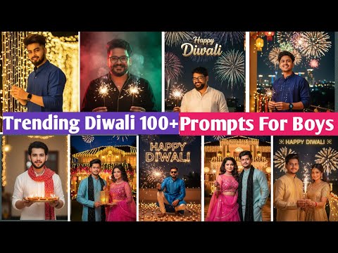 100+ Diwali Trending Ai photo prompts for boys | Google Gemini Trending photo editing prompts 2025