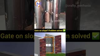 No more dragging gates on slopes! 🙌 #engineeringhack #mechanical principles #design #solidworks