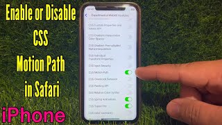 How to Enable or Disable CSS Motion Path in Safari on iPhone X