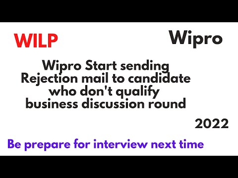 Wipro start sending rejection mail for wilp program 2022 || BCA || After business discussion round |