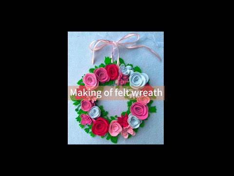 Making of felt wreath