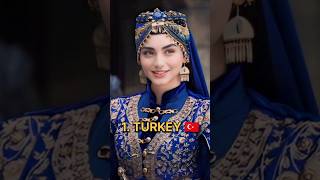 Top 10 Muslim ☪️ Countries Most Beautiful Female 💞 Traditional Dress of Defferent countries #shorts