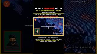 Instantly transform any Text Into A 100% human-sounding voiceover | text to speech
