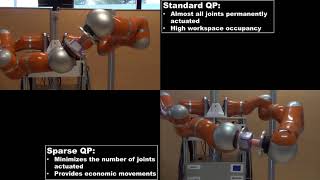 Dual-arm robot tasks using sparse methods