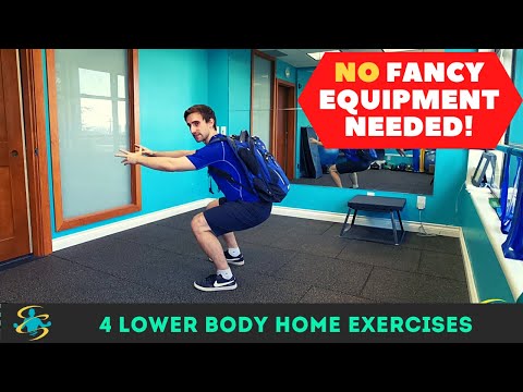 4 Lower Body Exercises You Can Do At Home For BEGINNERS (No Fancy Equipment Needed!)
