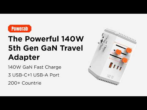 🏆 Best Travel Charger 2025? | Powerab 140W GaN + Wireless Charger Tested Powerab #GaNCharger
