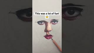 I’m back drawing #wednesdayaddams #bloodymaryeditaudio  #coloredpencildrawing #spooky #photorealism