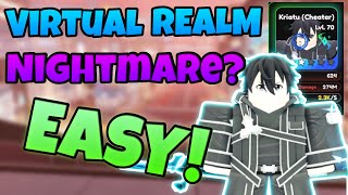 How to BEAT Virtual Realm Nightmare EASILY (Cheese Method) | Universal Tower Defense