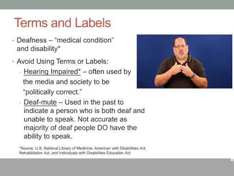 Deaf and Hard of Hearing Awareness Training