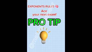 Exponent Basics: Part 1 ⚡​Caption:Part 2 tomorrow! 🚀 #mathwithabeer #exponents #highschoolmath