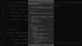 Animated Default Text Style Widget | Flutter Animation  #flutter #animation #flutteranimation