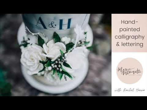 How to add hand-painted calligraphy and initials to your wedding cakes