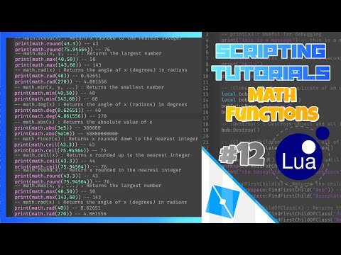 How To Script On Roblox - Math Functions #12