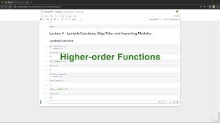 35  Lambda Expressions, MapFilterReduce and Modues
