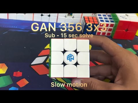 Gan 356 sub-15 solve (slow motion)