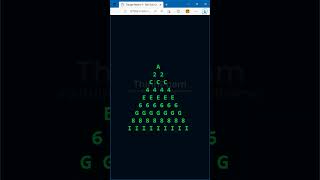 HTML CSS JS - Triangle Pattern - Alpha Letters and Even Numbers - THINHPHAM #shorts