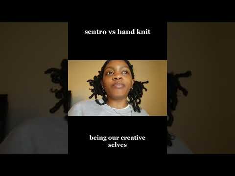 sentro vs hand knitting #knit #sentro #knittingmachine #handmade #shortsyoutube #shortsfeed