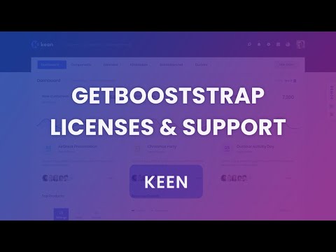 GetBooststrap License and Support - Keen Admin Theme