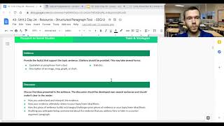 Unit 2 Day 24 Structured Paragraph Tool for Judicial Independence SSG12