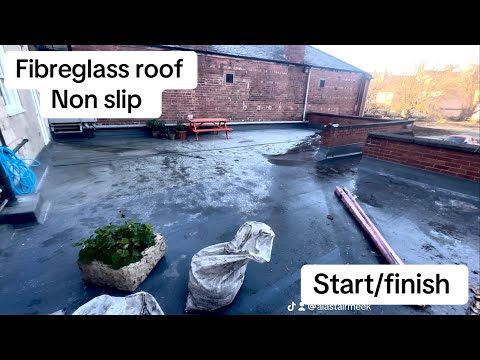 Fibreglass GRP nonslip roof, start/finish 