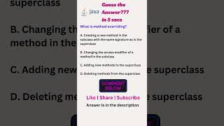 What is method overriding in Java | Function Overriding #coding #javashorts