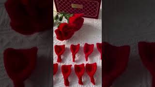 How to make a red rose with simple materials #diy #redrose #howtomake