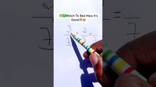 Simple Way How To Do Fractions #learnmaths #mathematics #education #students #mathtricks #fractions