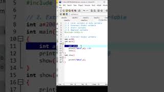 Class 35 | Global or External Variable in C | #shorts #globalvariable