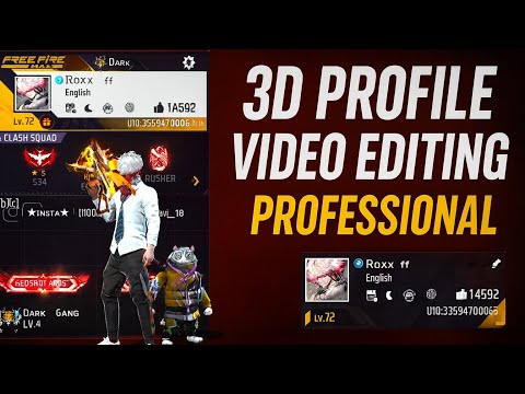 Free Fire 3D Profile editing tutorial 😱 | free fire 3d profile animation Capcut 😍