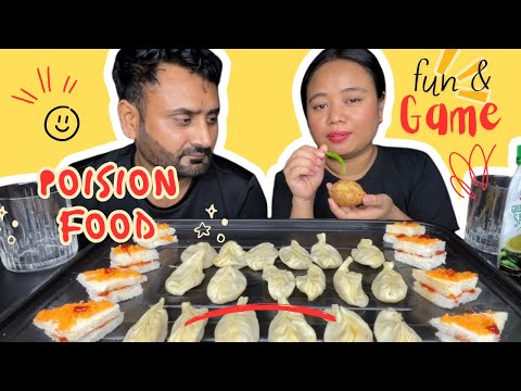 🕹️Poison Food Game CHALLENGE Plate Momo & Mini Sandwich Edition! 🥟🥪