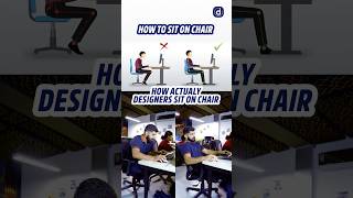 How Designers Sit on Chair 🪑 #DesignerLife #CreativePostures #DesignerThinking #ytshorts #ytshort