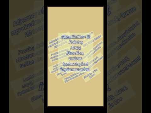 Compilation-ii, pointer,function and array implementation in various technologies🖥️📱#shorts #short