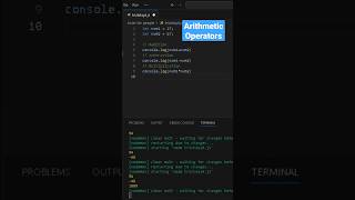JavaScript Arithmetic Operators Tutorial || Tips Series Day 4 || #shorts